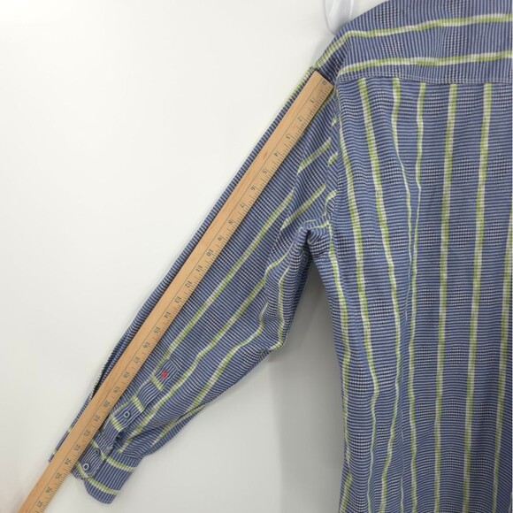 Robert Graham Button Up Shirt Long Sleeve Flip Cuff Silk Blend Large (flawed) - Picture 12 of 15